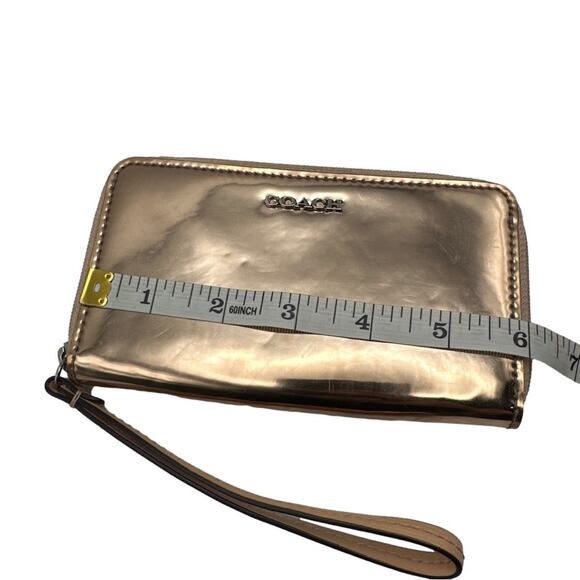 COACH Gold Metallic Wallet - Picture 4 of 6